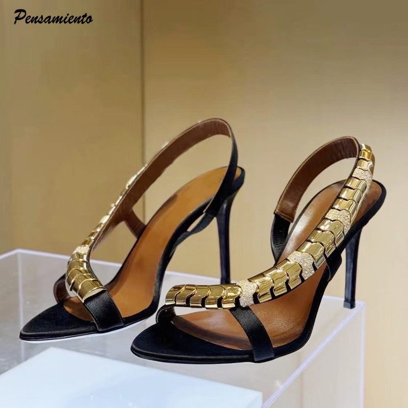 Summer Clothing Petite - Luxuriöse Glitzer-Sandalen mit Strassbesatz für Damen,