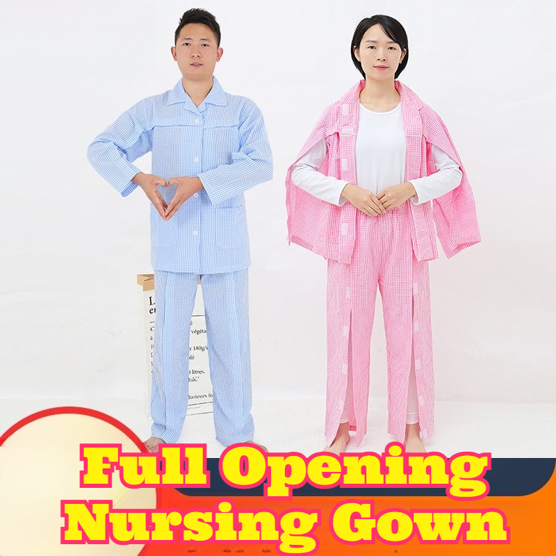 Summer Clothing Wear - Vollständig offener Patienten-Pyjama im Frühling-Sommer-Stil für