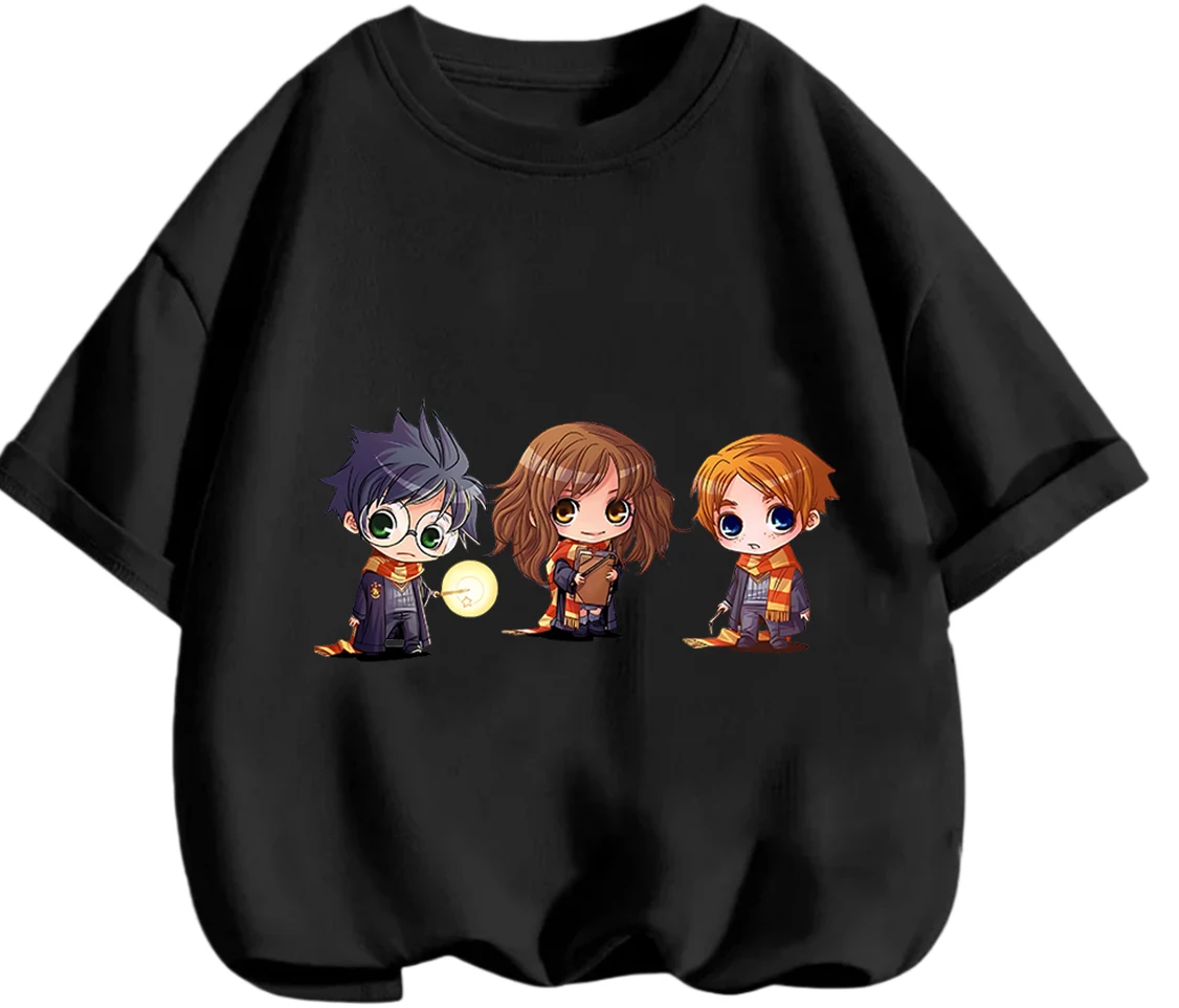 Summer Loving Kids Clothing - Minimalistisches, lässiges Harry-Potter-T-Shirt für den Sommer,