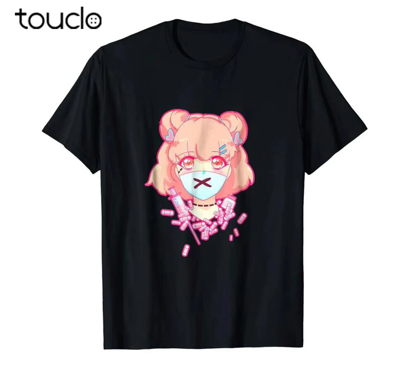 Summer Clothing Brands Men - Pastellfarbenes Menhera Anime Pills Psycho Shirt