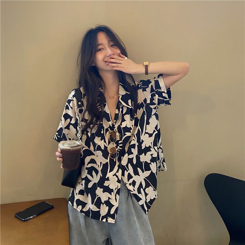Summer Clothing For Teens - Sommer Neuheit: Bedrucktes Lockeres Hemd mit
