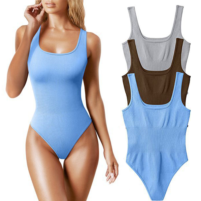 Summer Clothing Vintage - Harajuku solide ärmellose Bodysuit sexy Body