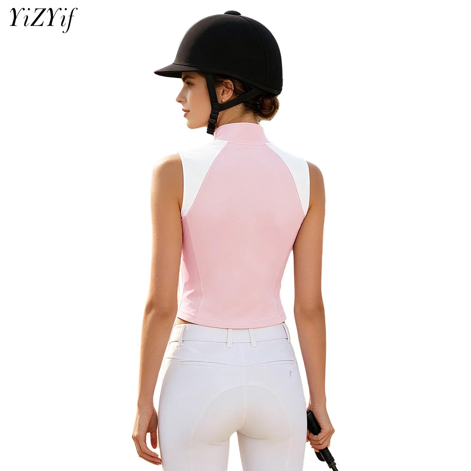Summer Equestrian Clothing - Damen Reitshirt Weste Reitbekleidung Ärmellos Schnelltrocknend