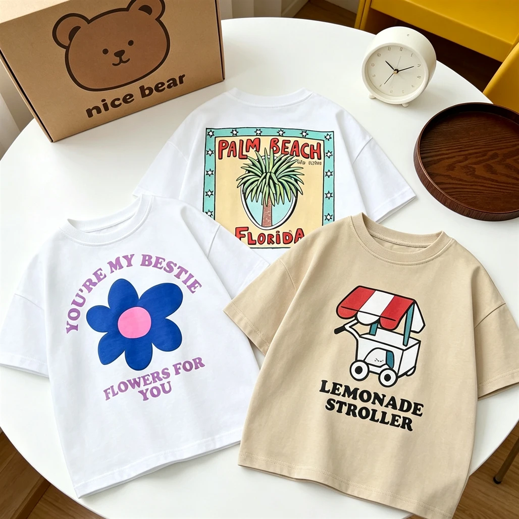 Summer Loving Kids Clothing - 2026 Sommerkleidung für Kinder: Modische Kurzarm-Tops