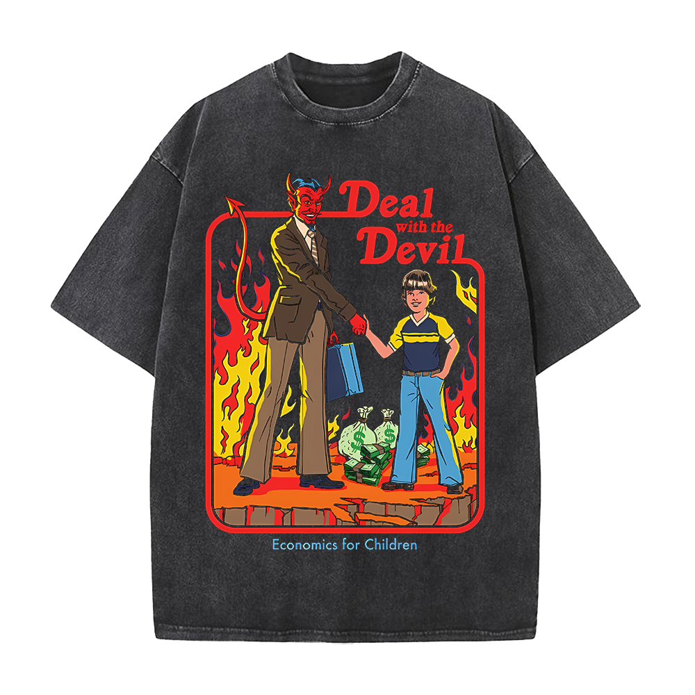 Summer Clothing Deals - Deal With The Devil Bedrucktes T-Shirt