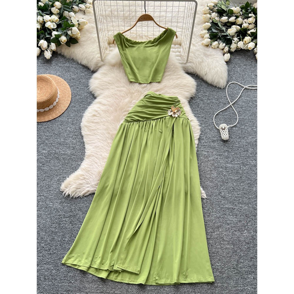 Summer Clothing Vintage - Schickes Vintage ärmelloses Split Slim Elegant