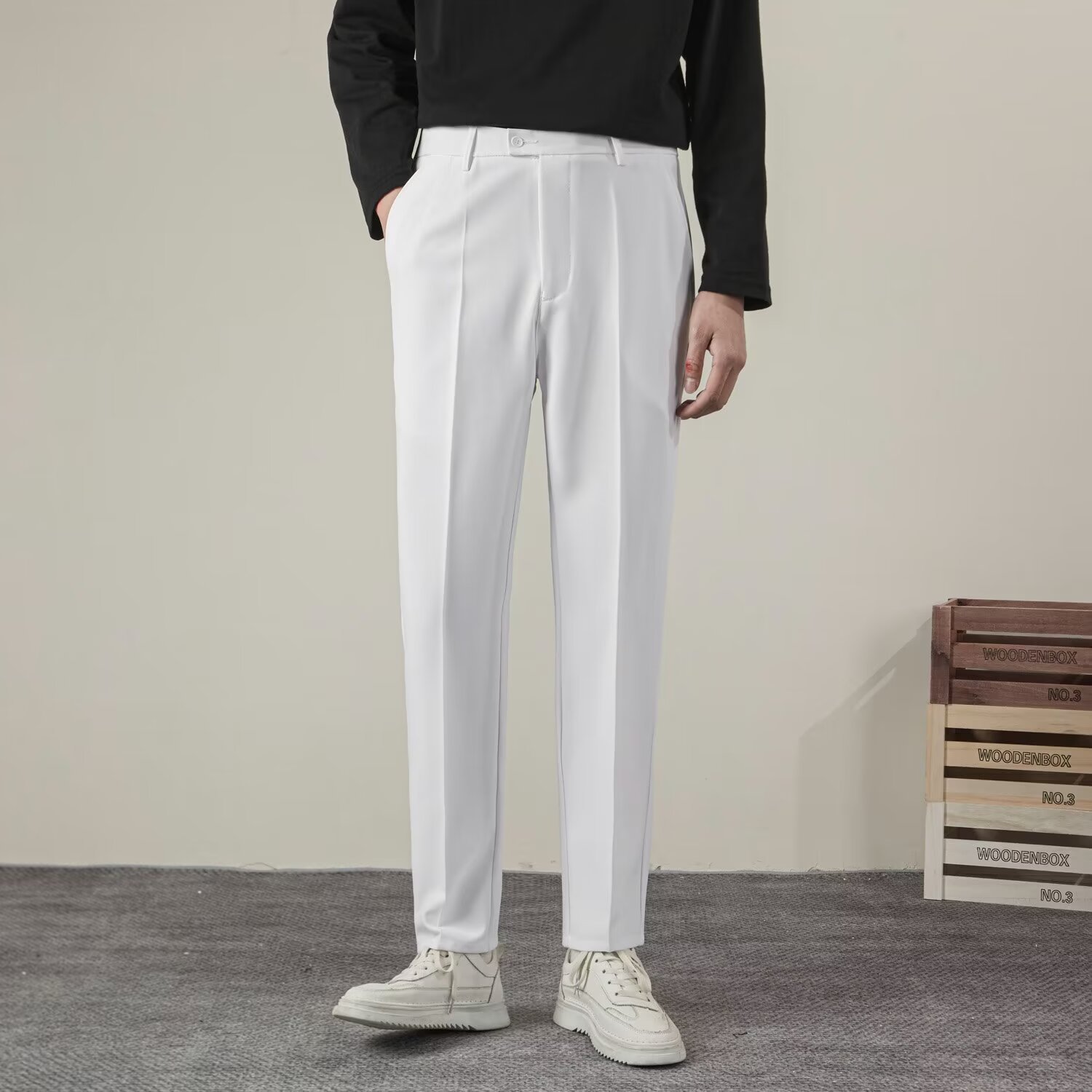 Summer Clothing Brands Men - Sommer männer Einfarbig Gerade Casual Hosen