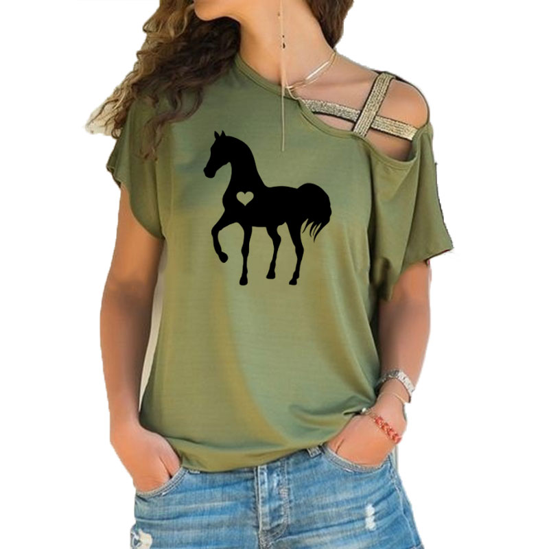 Summer Equestrian Clothing - Sommer Neue Herz pferd t-shirt geschenk