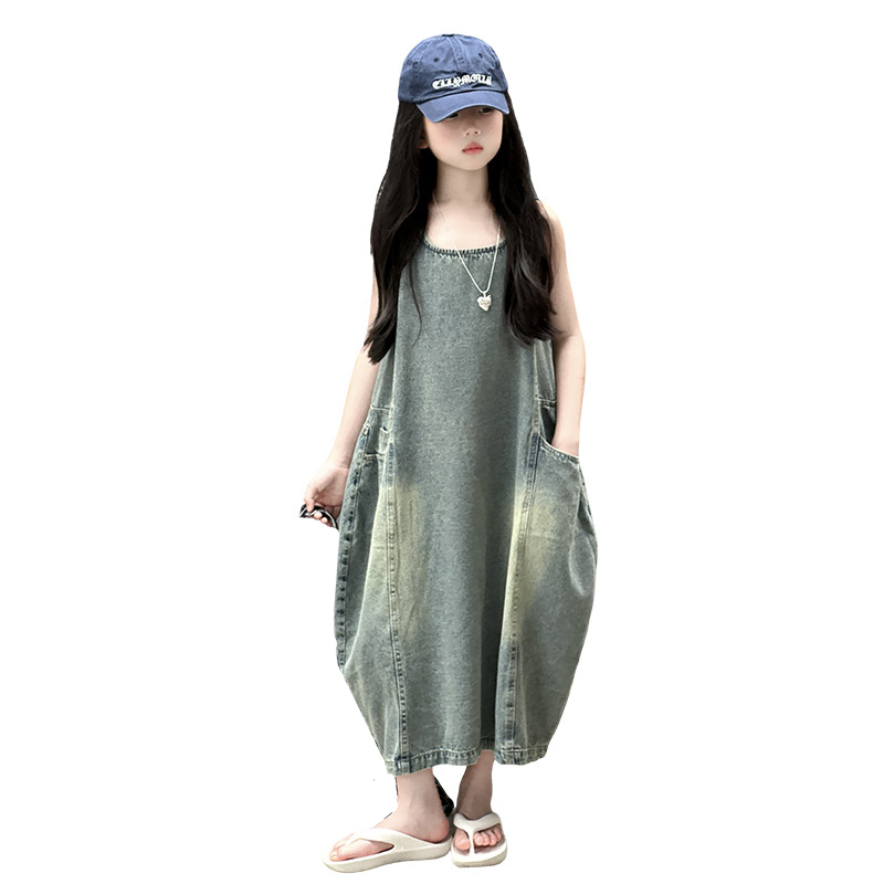 Summer Clothing Kids - Vintage Blau Kinder Mädchen Hohe Qualität