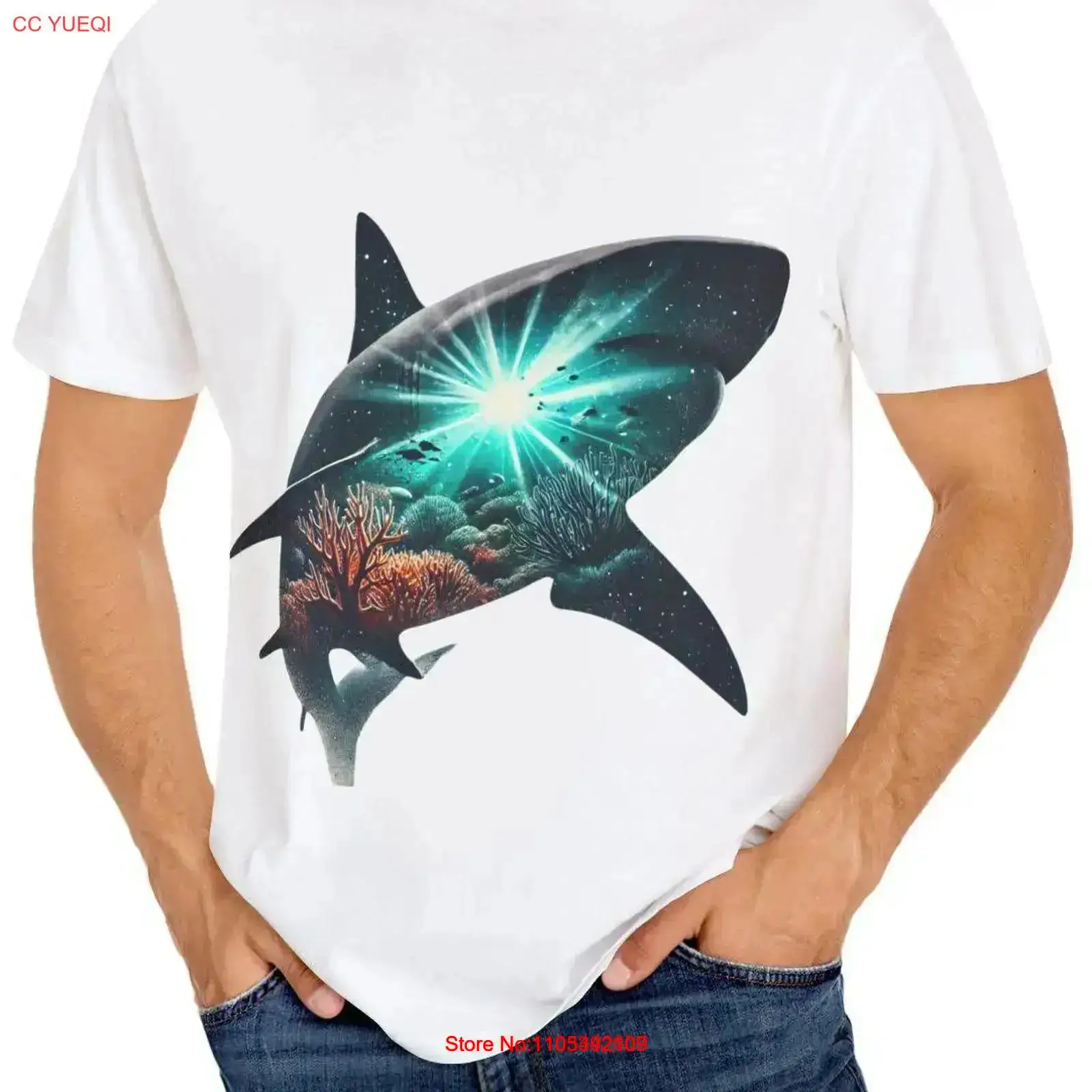 Summer Clothing Vibes - Von dem Ozean inspiriertes, gefärbtes T-Shirt,