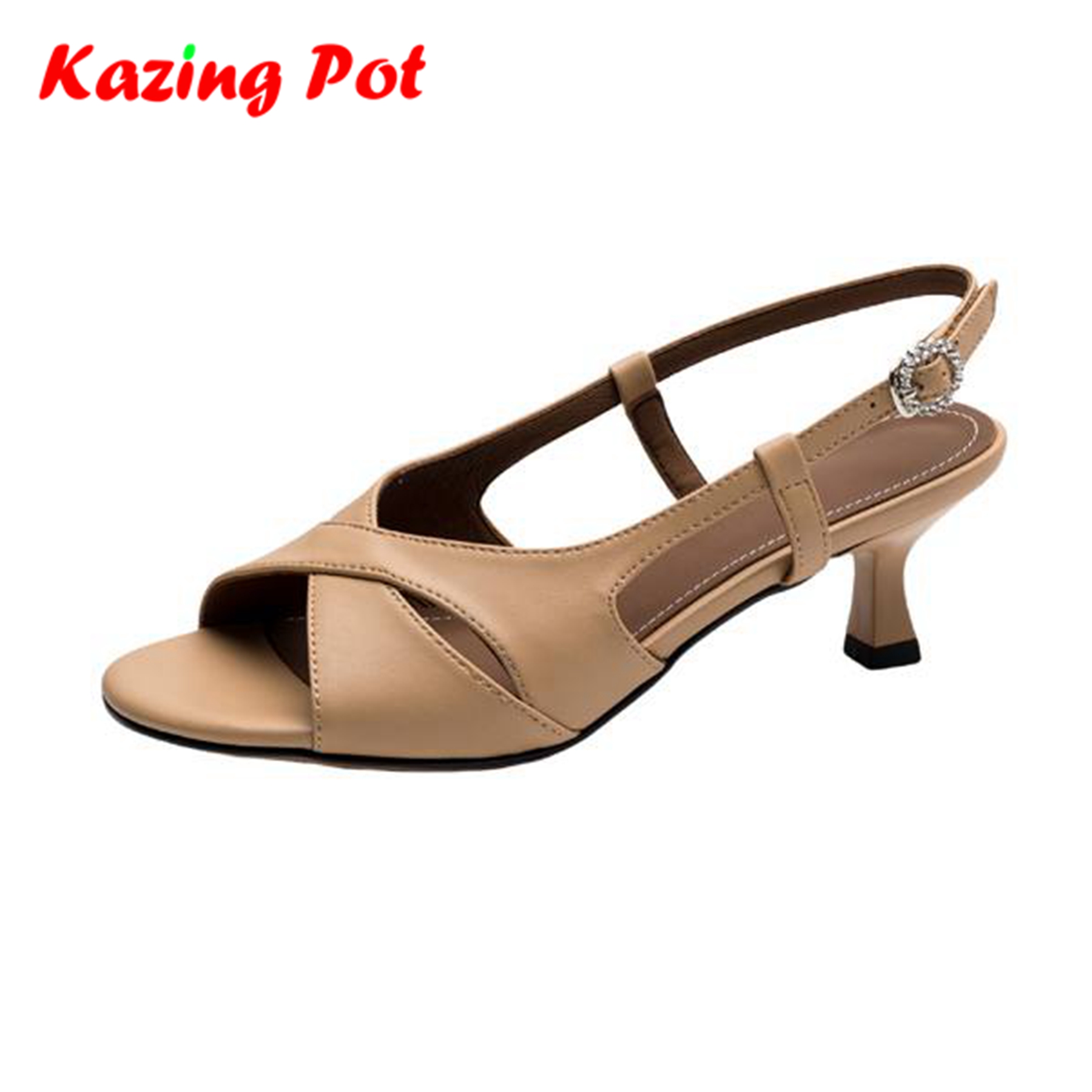 Summer Clothing Wear - Krazing Pot Basic Clothing Klassische Schaffell-Sandalen