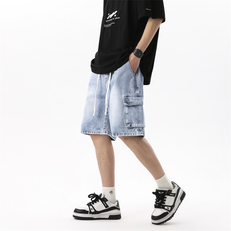 Summer Clothing Brands Men - Sommer Herren-Jeansshorts Retro-Mode Elastischer Bund Lose
