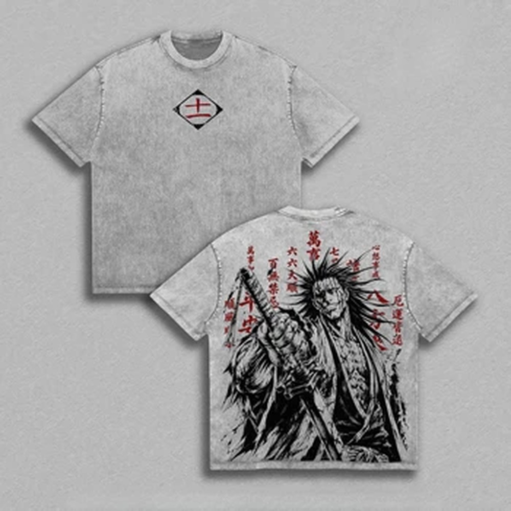 Summer Clothing Vintage - Zaraki Kenpachi BLEACH Anime T-Shirt Vintage
