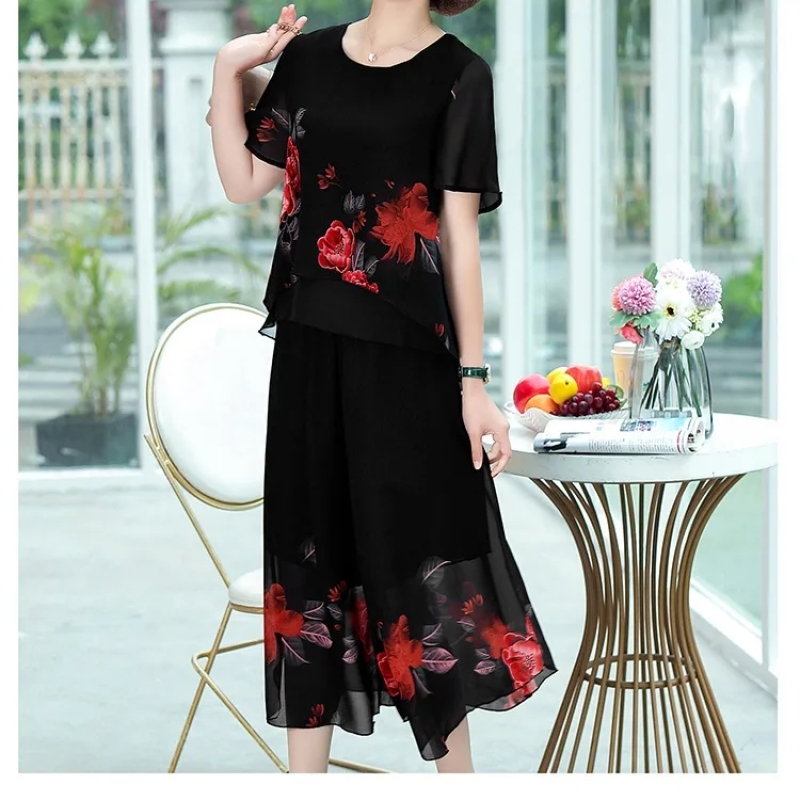 Elegante Mode Blumendruck Spit – Summer Clothing Vintage Bewertung und Preis
