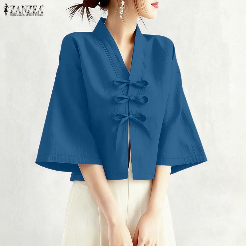 Damen Vintage V-Ausschnitt Hem – Tie Front Shirt Bewertung und Preis