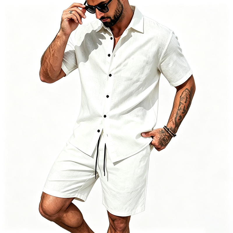 Herren Leinen Zweiteiler Kurza – Linen Shorts Men Bewertung und Preis