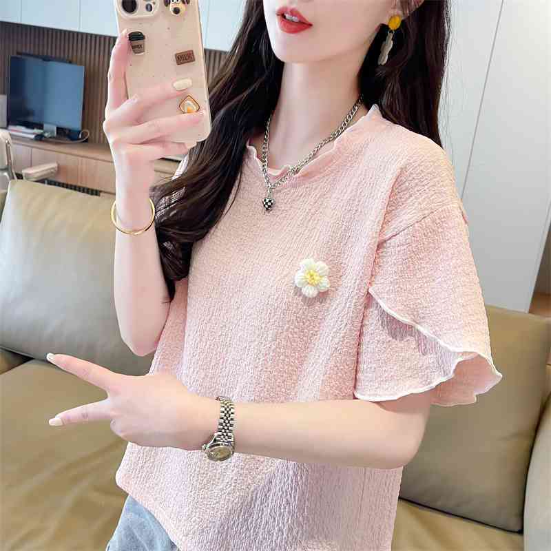 Koreanische Rüschen-Oberteile  – Summer Clothing For Teens Bewertung und Preis