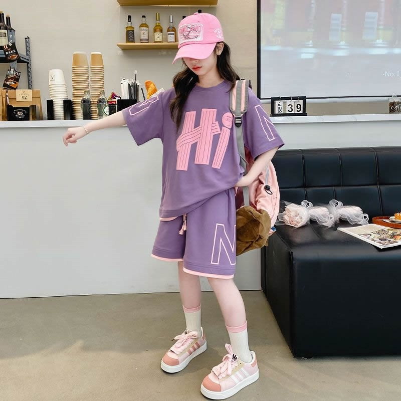 Mädchen T-Shirt-Sets Sommer Ne – Summer Clothing Teen Girls Bewertung und Preis