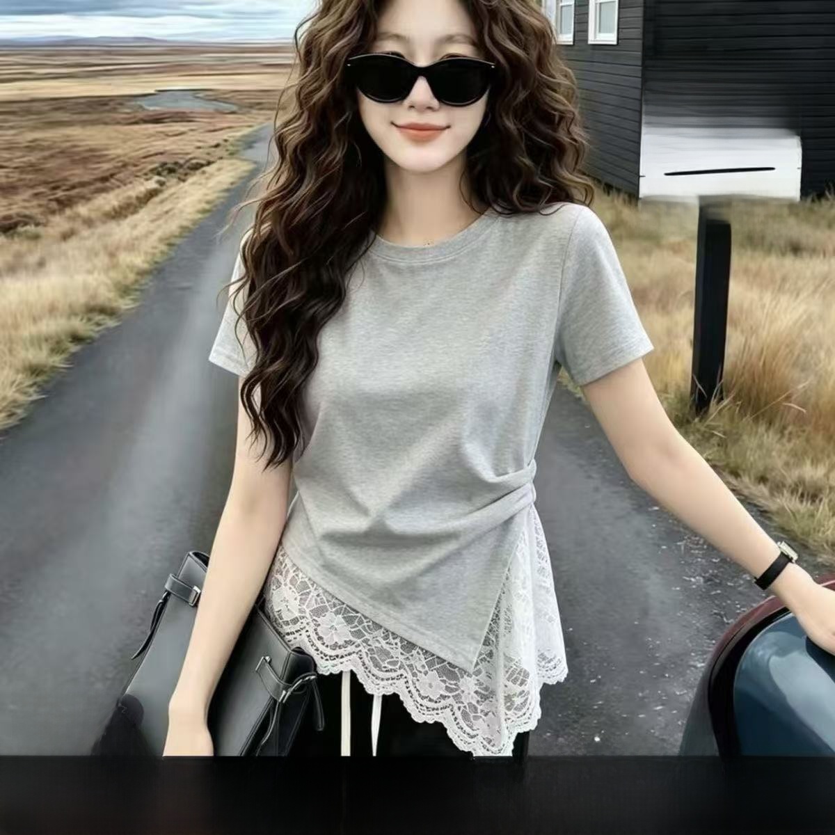 Koreanischer Stil Spitzenbeset – Summer Clothing For Teens Bewertung und Preis