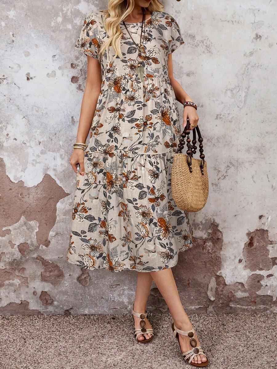 Faunlyn Damen Freizeitkleid mi – Sundress Midi Floral Bewertung und Preis