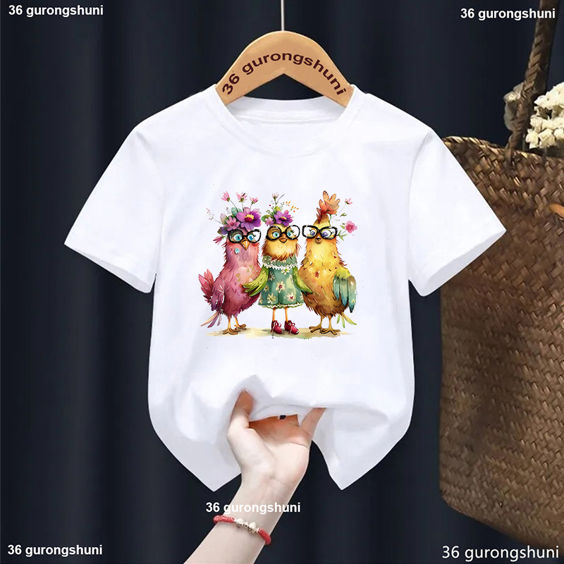 Schöne Huhn Blumen Gedruckt T  – Summer Loving Kids Clothing Bewertung und Preis