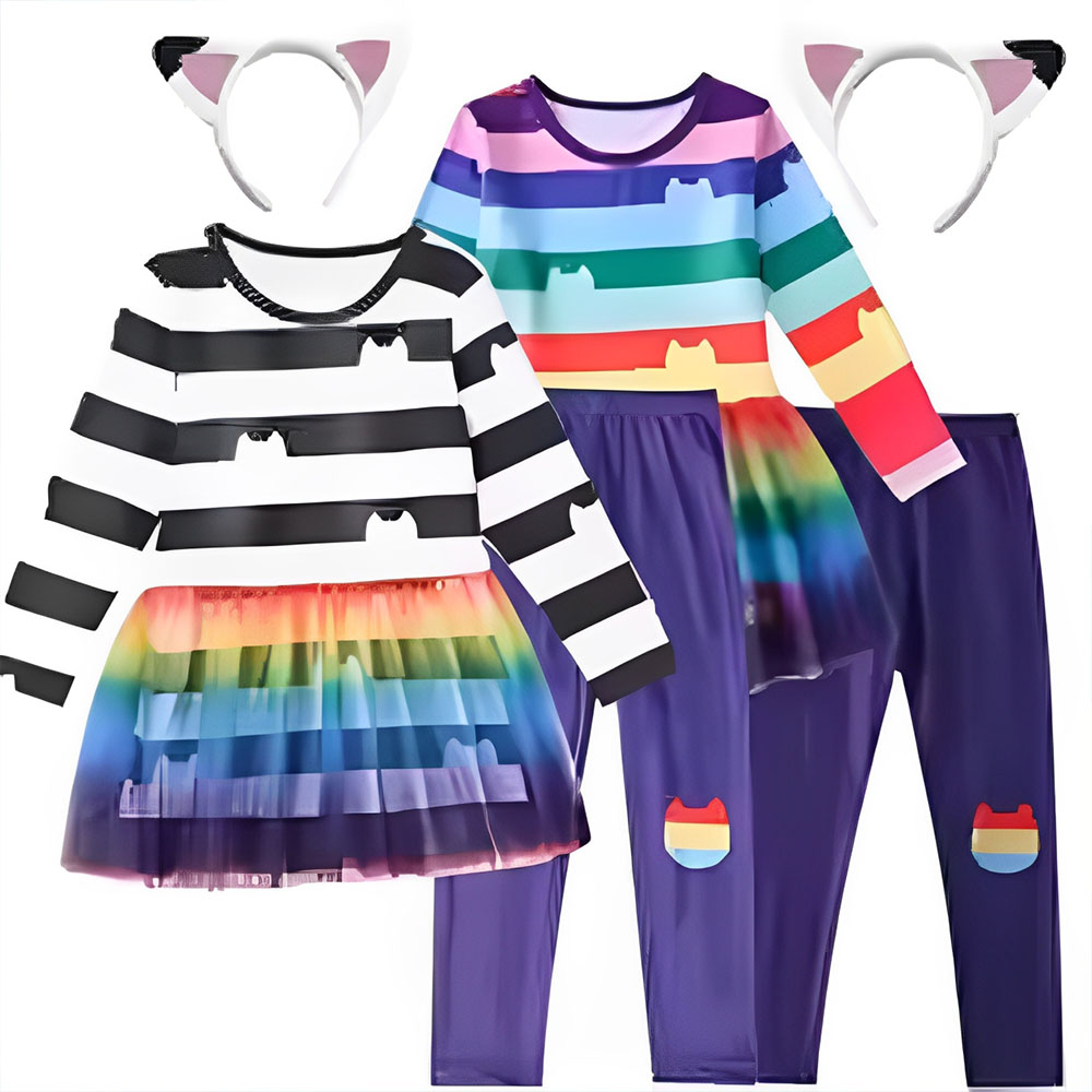2026 Cartoon Schwarz-Weiß Gest – Summer Clothing Teen Girls Bewertung und Preis