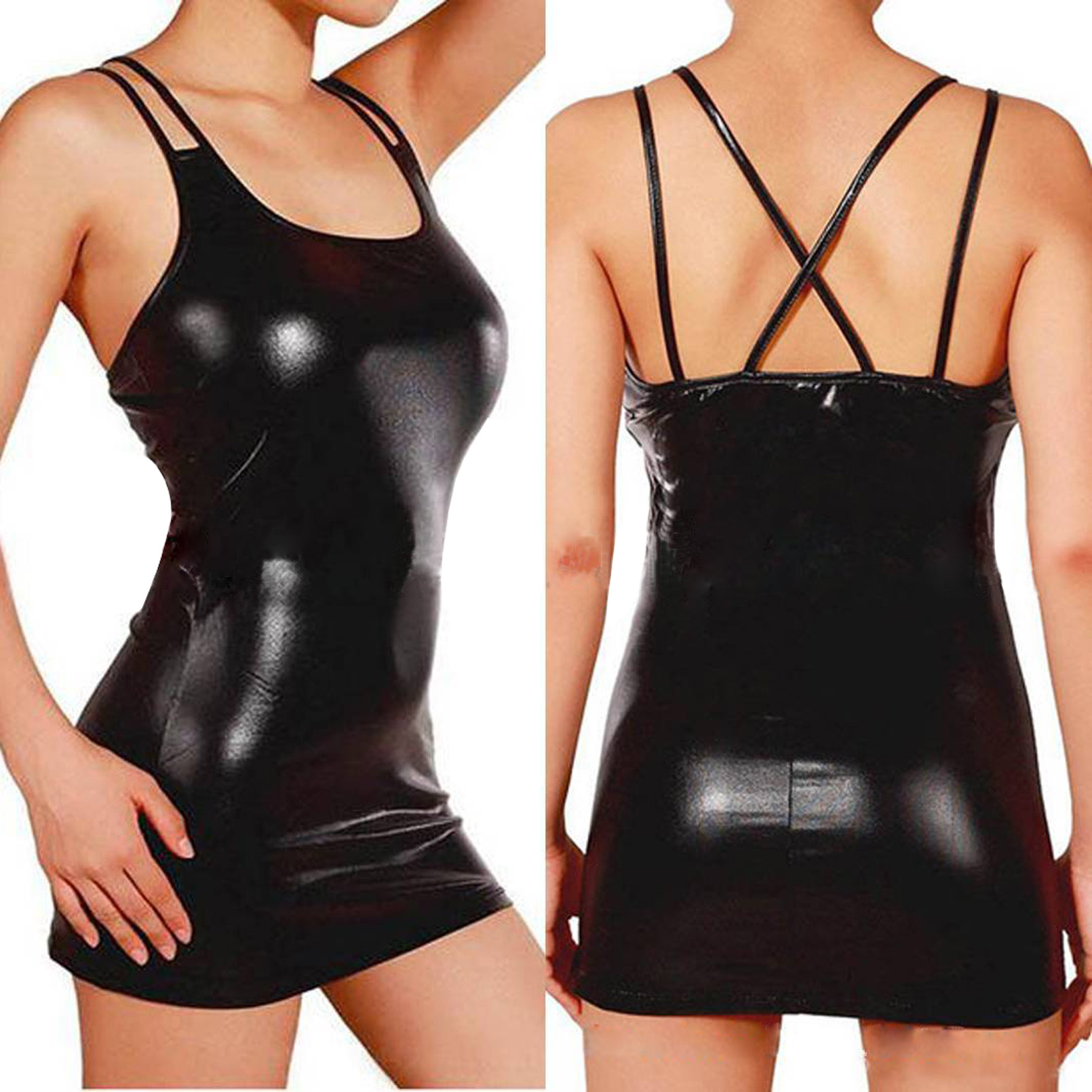 Sexy erotische heiße Pu Metall – Summer Clothing Women Uk Bewertung und Preis