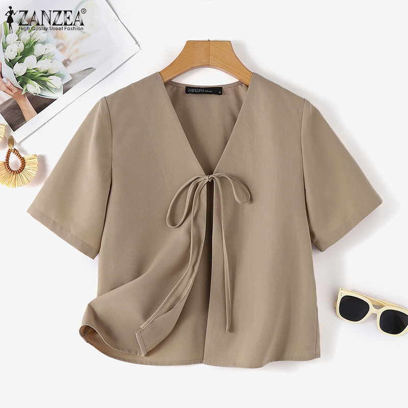 ZANZEA Damenmode-Cardigans mit – Tie Front Shirt Bewertung und Preis