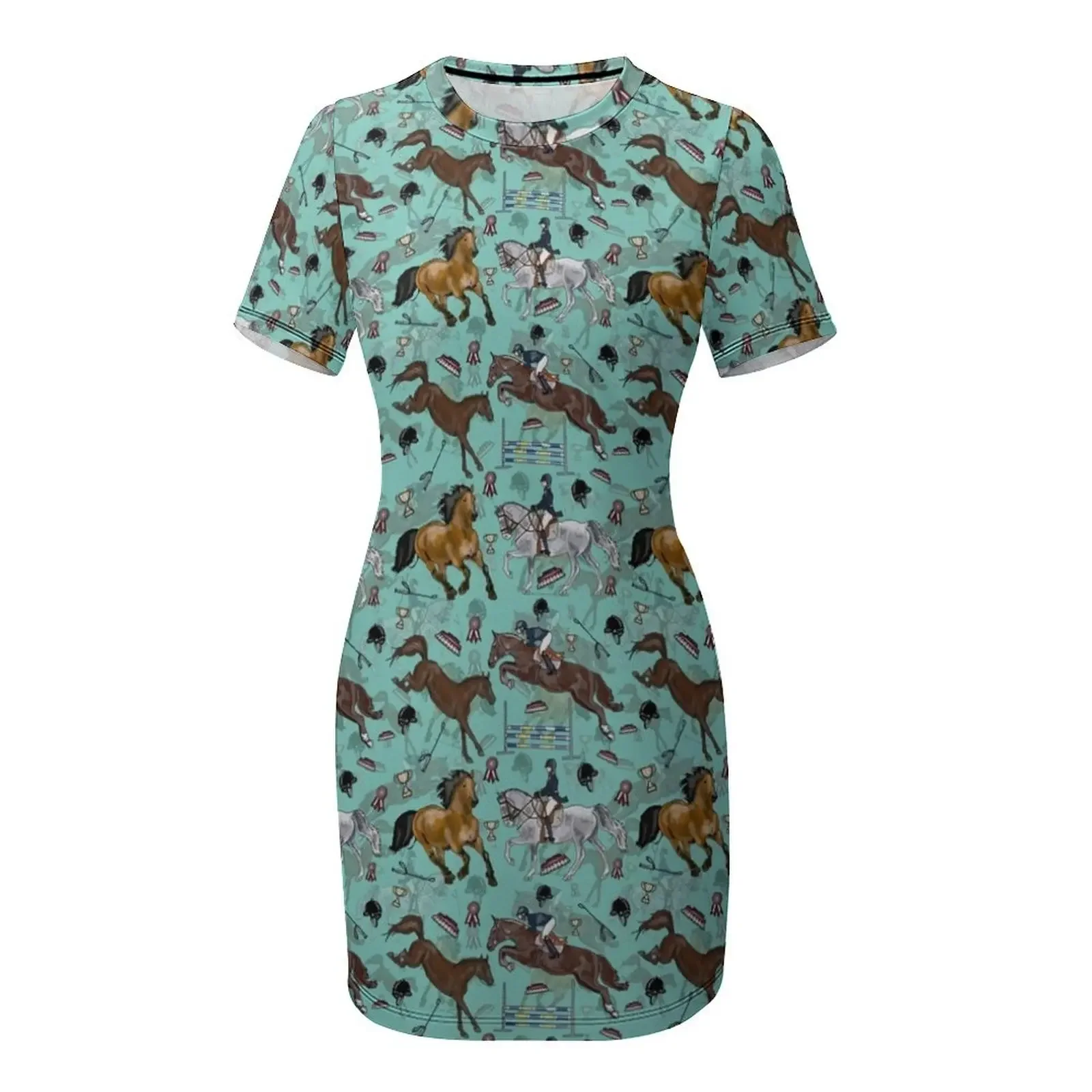 Kurzärmliges Kleid mit Reithen – Summer Equestrian Clothing Bewertung und Preis