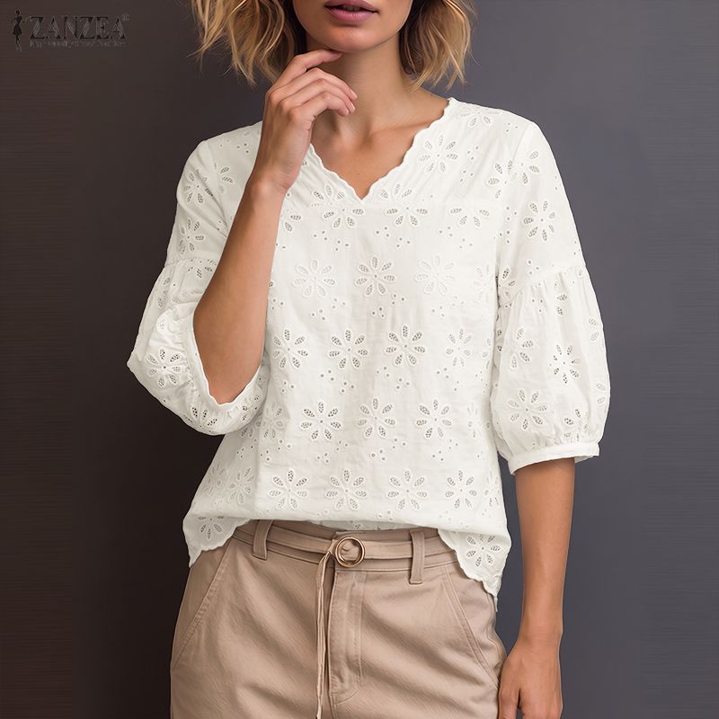 ZANZEA 2026 Blusen mit Ösen-St – Summer Clothing Wear Bewertung und Preis