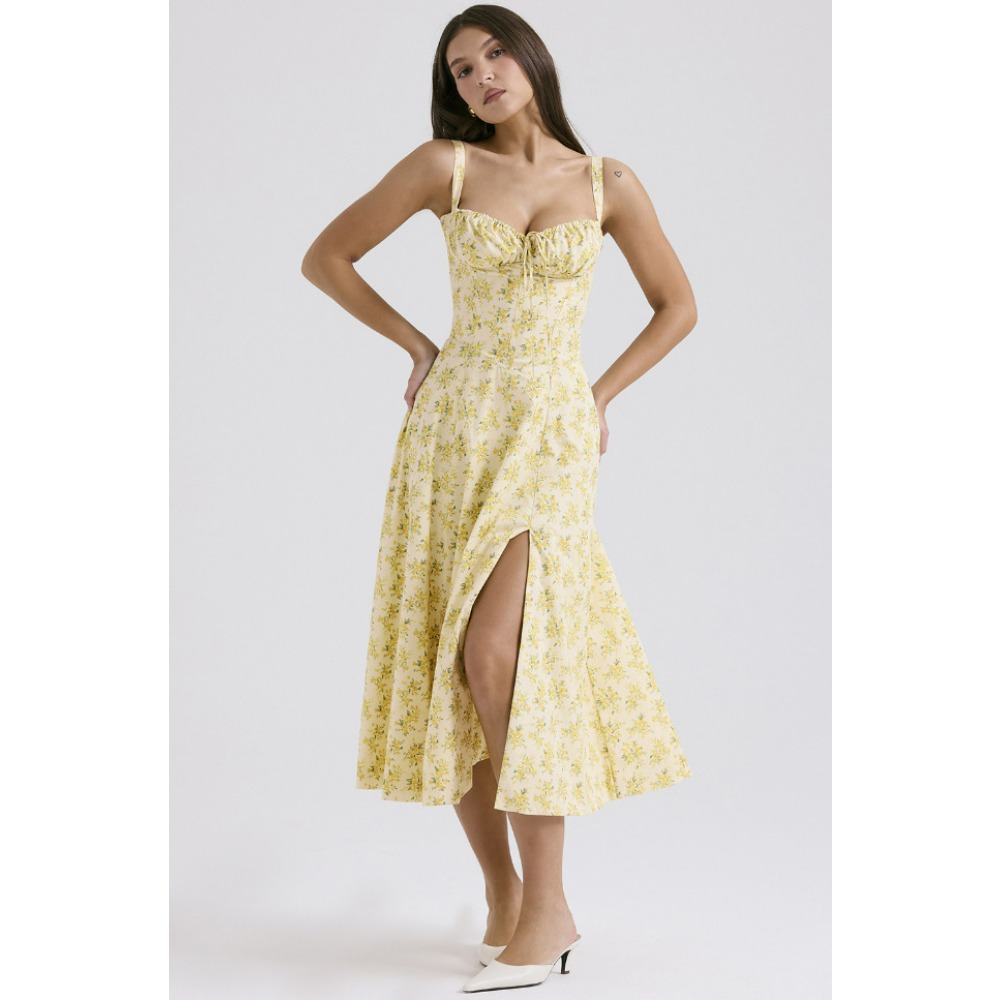 Damen-Midikleid mit einfarbige – Sundress Midi Floral Bewertung und Preis