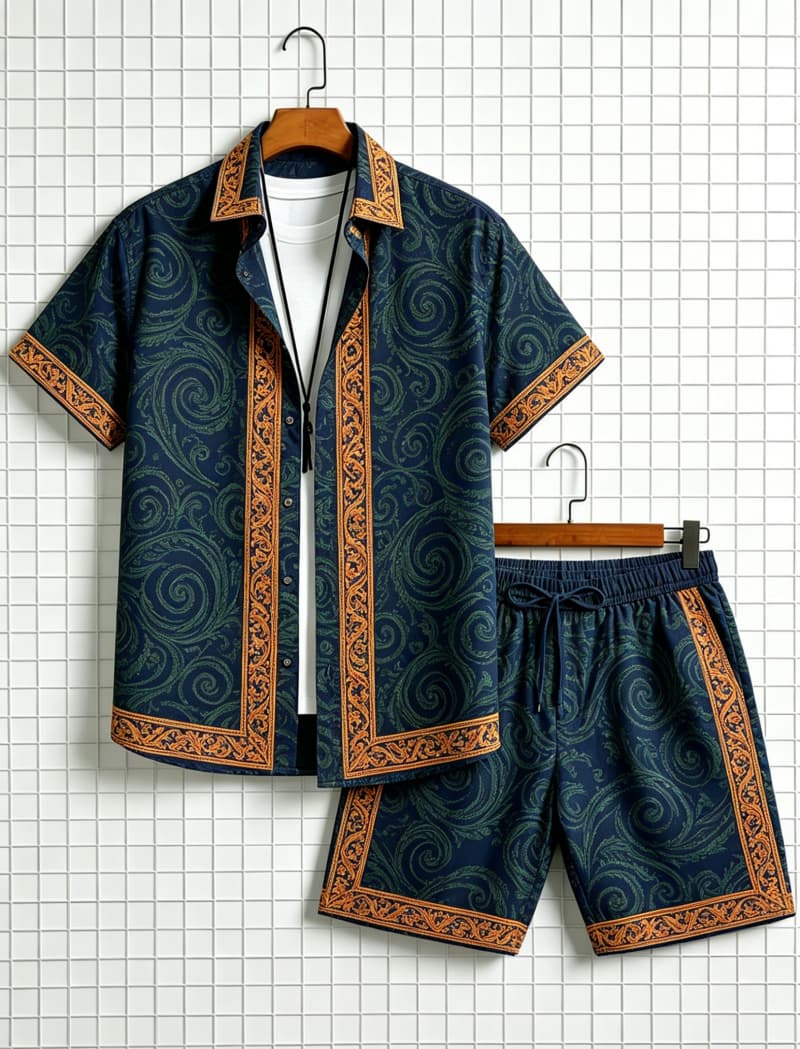 Herren-Set mit ethnisch bedruc – Summer Clothing Types Bewertung und Preis