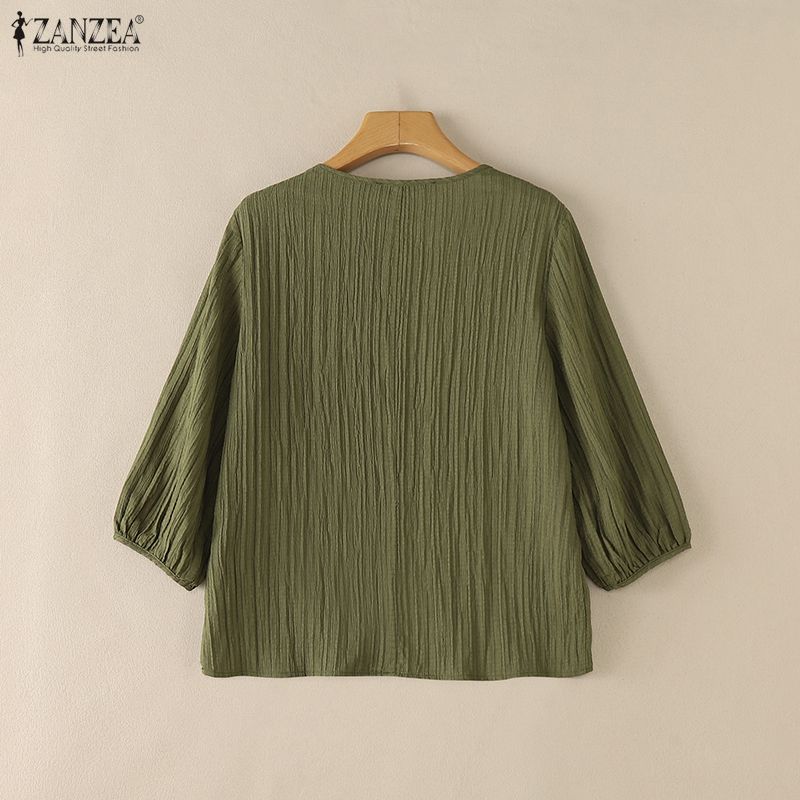 ZANZEA Damen-Blusen mit geknit – Summer Clothing Wear Bewertung und Preis