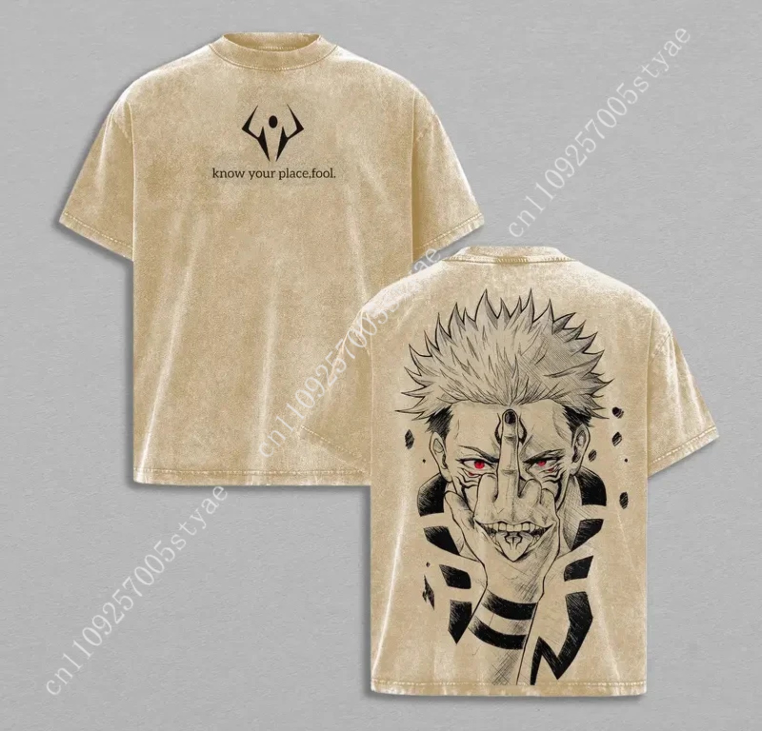 Anime Ryomen Sukuna Grafik-T-S – Summer Clothing Vintage Bewertung und Preis