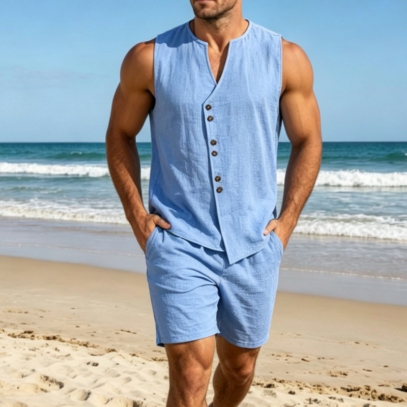 Herren Einfaches Leinen-Set: Ä – Linen Shorts Men Bewertung und Preis