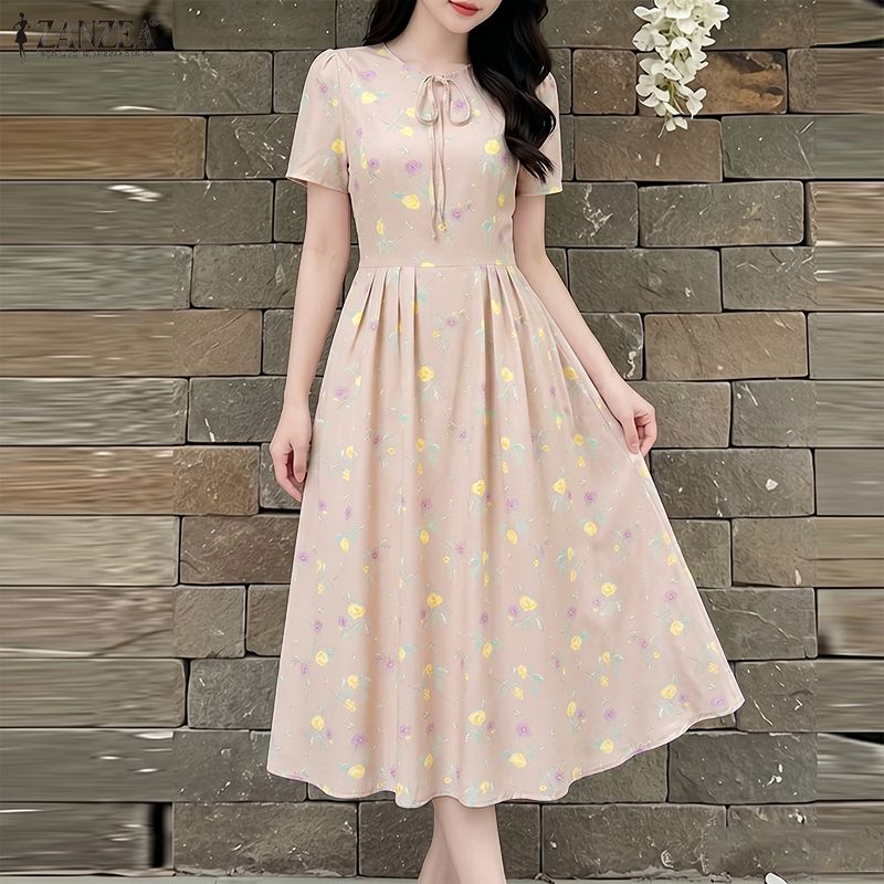 ZANZEA Sommer Strand-Sonnenkle – Sundress Midi Floral Bewertung und Preis