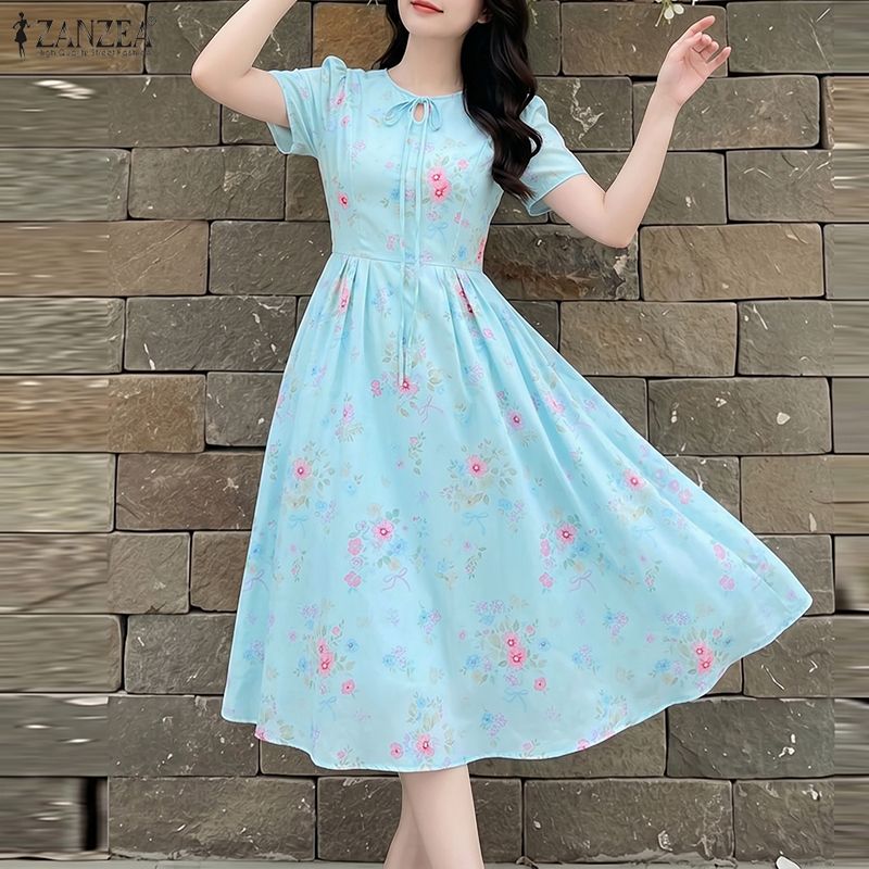 ZANZEA Sommer Strand-Sonnenkle – Sundress Midi Floral Bewertung und Preis