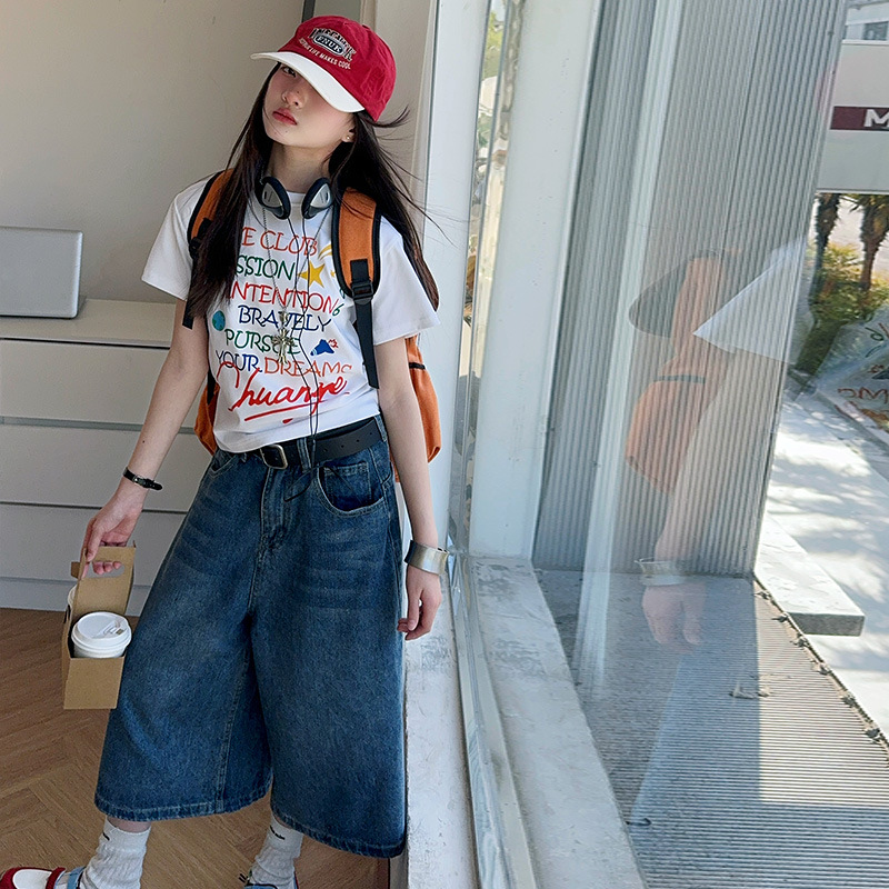 Sommer Teenager Mädchen Denim  – Summer Clothing Teen Girls Bewertung und Preis